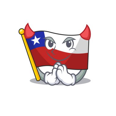 Karakter çekmecesinde Şeytan bayrak şili maskotu