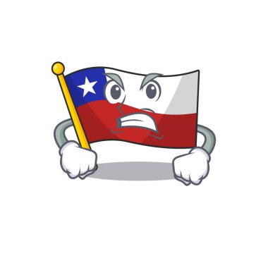 Karakter çekmecesinde kızgın bayrak şili maskotu