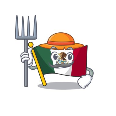 Karikatür şeklinde Çiftçi bayrağı Meksika