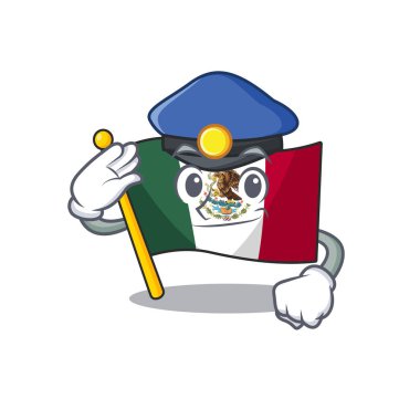 Karikatür şeklinde polis bayrağı Meksika