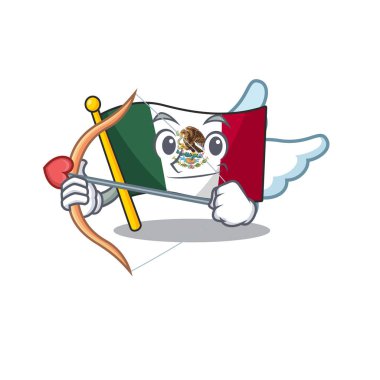 Karikatür şeklinde Cupid bayrak Meksika