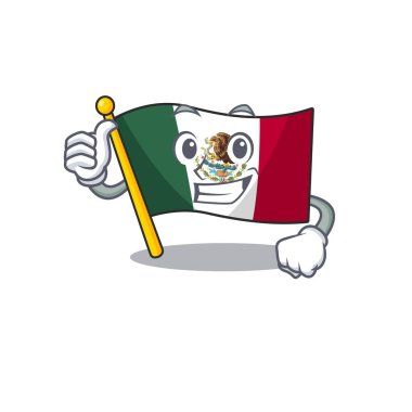 Maskot şeklinde bayrak meksika karakteri kadar Thumbs
