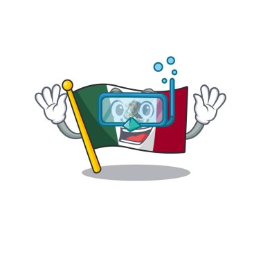Maskot şeklinde dalış bayrağı meksika karakteri