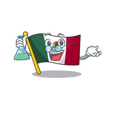 Maskot şeklinde Profesör bayrak meksika karakteri