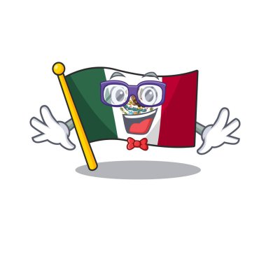 Maskot şeklinde Geek bayrak meksika karakteri