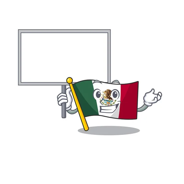 Apportez le drapeau du conseil mexicain dans la forme de dessin animé — Image vectorielle