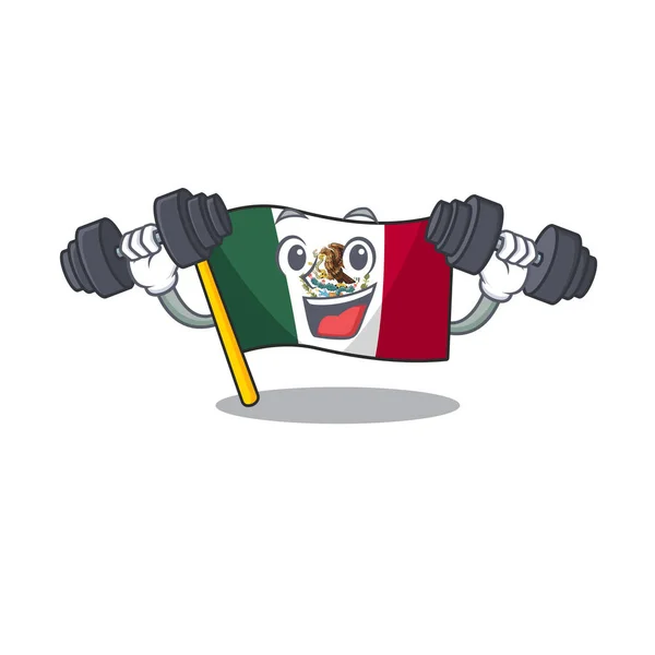 Bandera de fitness México en la forma de la historieta — Archivo Imágenes Vectoriales