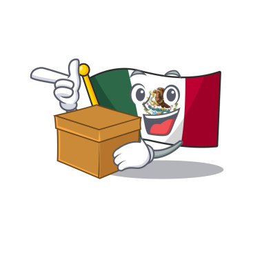 Maskot şeklinde kutu bayrak meksika karakteri ile