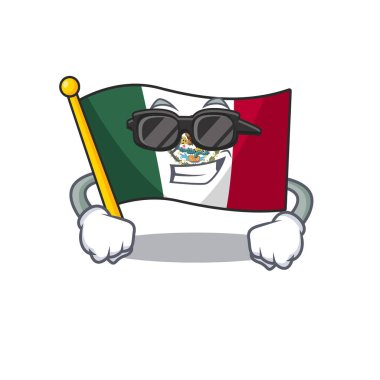 Maskot şeklinde süper serin bayrak meksika karakteri