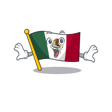 Sürpriz bayrak meksika karakteri ile izole