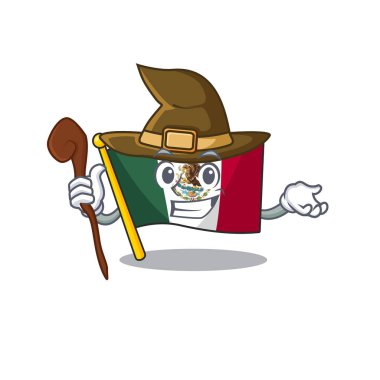 Cadı bayrağı Meksika karakteri ile izole