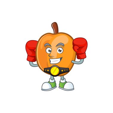 Besleyici maskot için Boks kayısı çizgi film karakteri