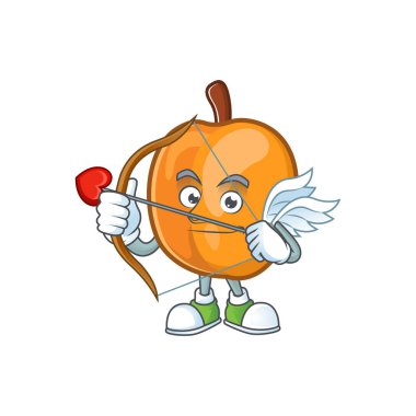 Besleyici maskot için Cupid kayısı çizgi film karakteri