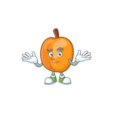 Sırıtan kayısı sevimli meyve çizgi film karakter tarzı