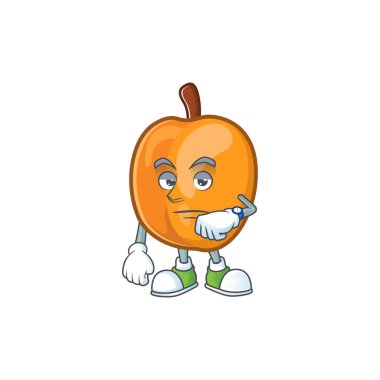 Karikatür şeklinde bekleyen kayısı meyve