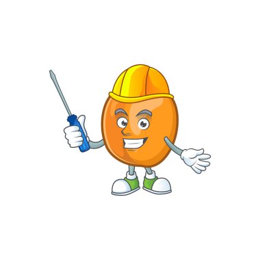 Karikatür şeklinde otomotiv kayısı meyve