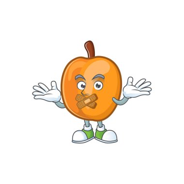 Karikatür şeklinde sessiz kayısı meyve