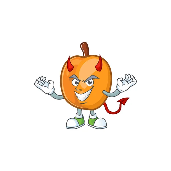 Спелый абрикосовый персонаж талисман мультфильма — стоковый вектор