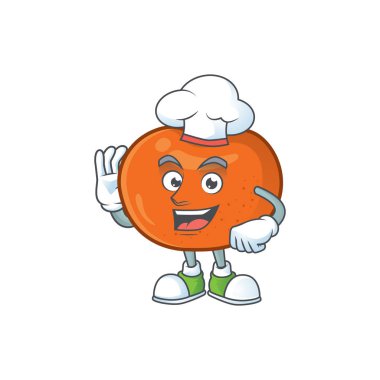 Karikatür şeklinde Şef mandalina tatlı