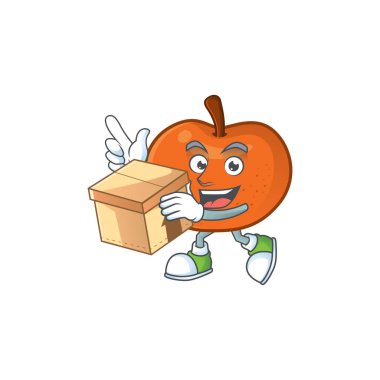 Karikatür şeklinde kutu mandalina tatlı ile