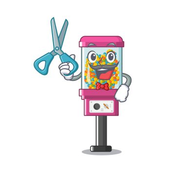 Berber şeker otomat maskot izole