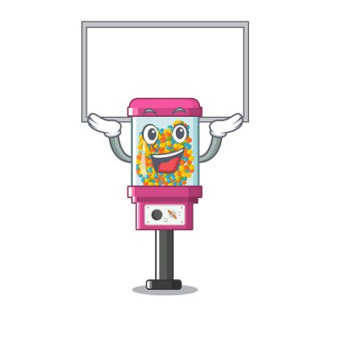 Up kurulu şeker otomat maskot izole