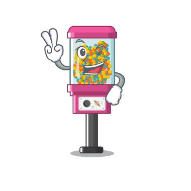 Bir karikatür iki parmak şeker otomat