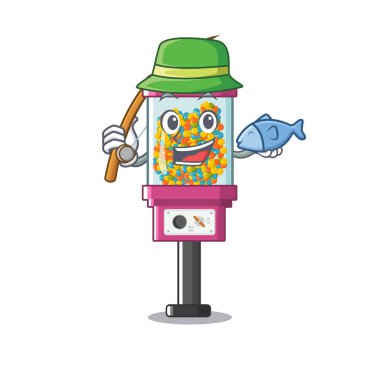 Karakter ile Balıkçılık şeker otomat