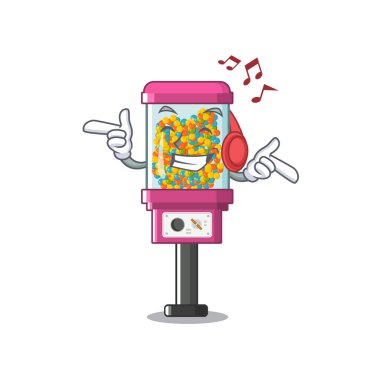 Karakter ile müzik şeker otomat dinleme