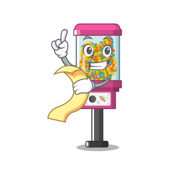 Karakter ile menü şeker otomat ile