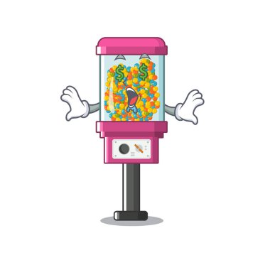 Karikatür para göz şeker otomat