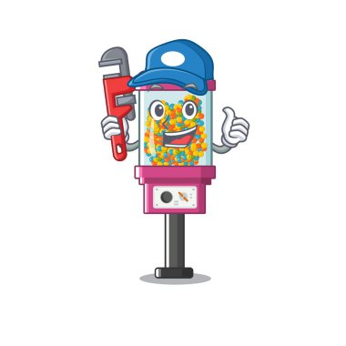 Karikatür üzerinde Tesisatçı şeker otomat