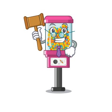 Karikatür yargıç şeker otomat