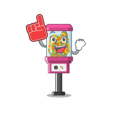 Karikatür köpük parmak şeker otomat