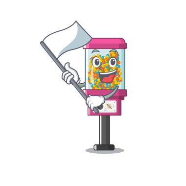 Karikatür bayrak şeker otomat ile