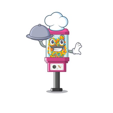 Karakter ile gıda şeker otomat ile Şef