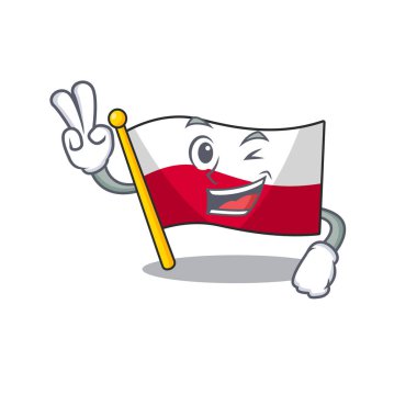 İki parmak bayrak polonya maskot direğine kaldırdı