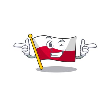 Wink bayrak polonya maskot direği üzerinde kaldırdı