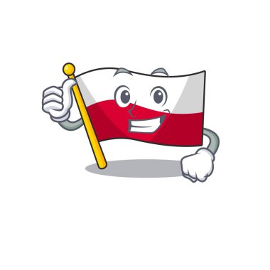 Başparmak kadar bayrak polonya maskot direği üzerinde kaldırdı