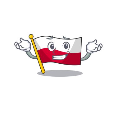 Sırıtan bayrak polonya maskot direğine kaldırdı