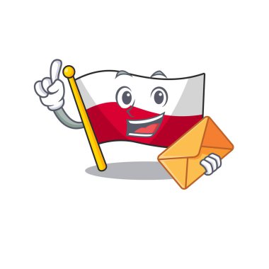 Zarf bayrağı polonya maskot direğine kaldırdı ile