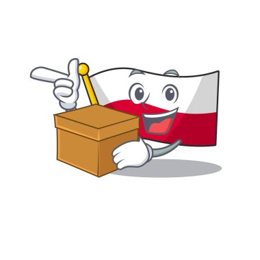 Kutu bayrak polonya maskot direğine kaldırdı ile
