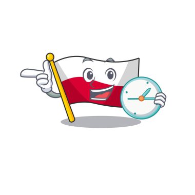 Saat bayrağı polonya maskot direğine kaldırdı ile