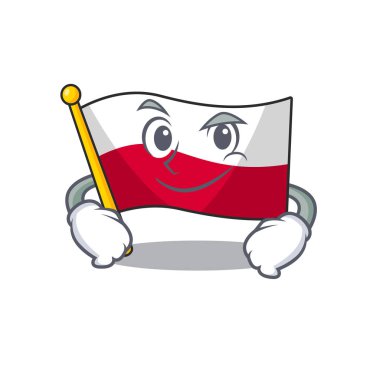 Sırıtan bayrak polonya maskot direğine kaldırdı