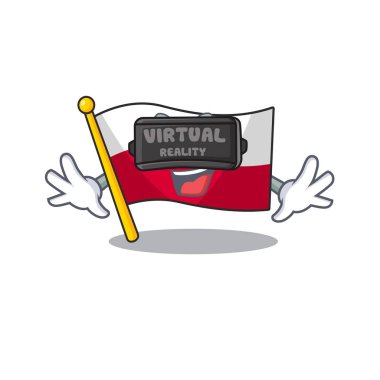 Sanal gerçeklik bayrağı polonya karakter izole kaldırdı