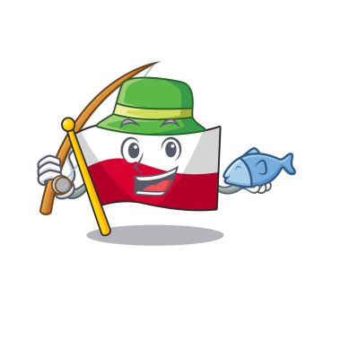 Balıkçılık bayrağı polonya karakteri izole kaldırdı