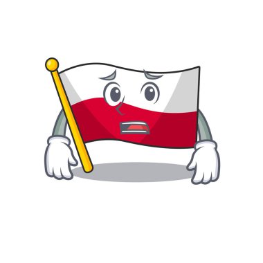 Korkmuş bayrak polonya karakteri izole kaldırdı