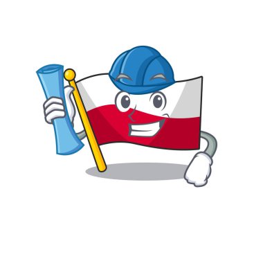 Mimar bayrağı polonya maskot direğine çekildi