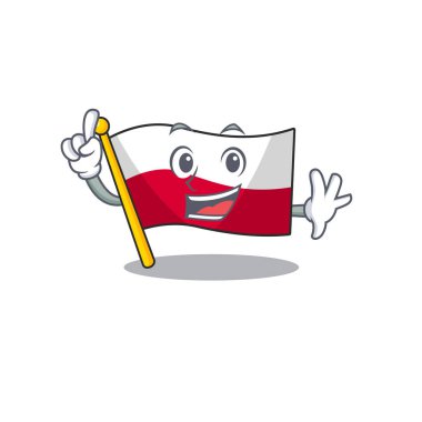 Karikatür şeklinde parmak bayrağı polonya