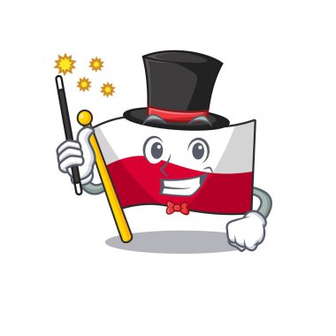 Karikatür şeklinde Sihirbaz bayrağı polonya